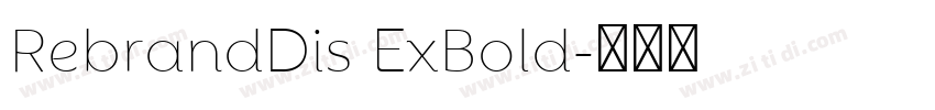 RebrandDis ExBold字体转换